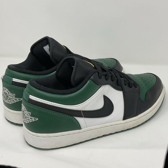 Nike Air Jordan 1 Low Black Green Toe Basketball Sneakers 553558-371 Men size 13 - Picture 9 of 9